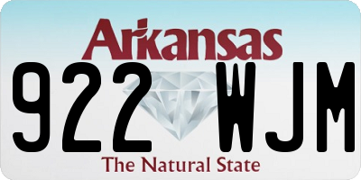 AR license plate 922WJM