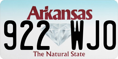 AR license plate 922WJO