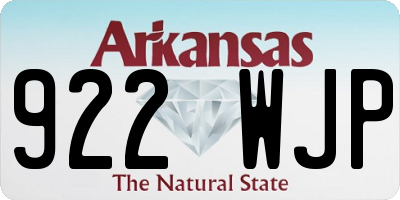 AR license plate 922WJP