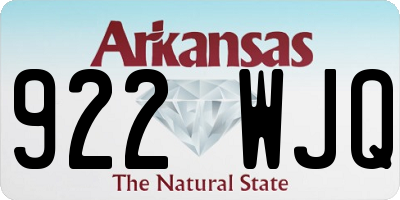 AR license plate 922WJQ