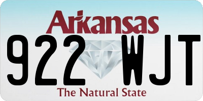 AR license plate 922WJT