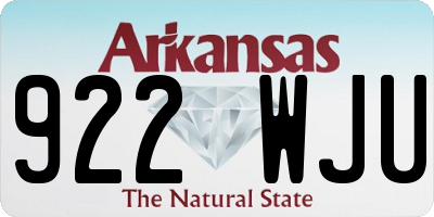 AR license plate 922WJU