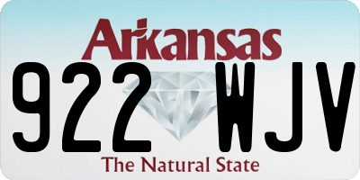 AR license plate 922WJV