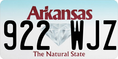 AR license plate 922WJZ