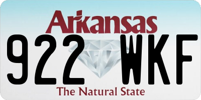 AR license plate 922WKF