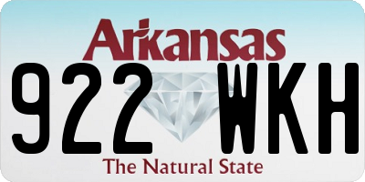 AR license plate 922WKH