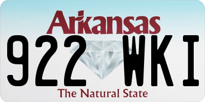 AR license plate 922WKI