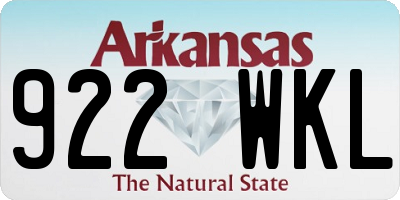 AR license plate 922WKL