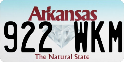 AR license plate 922WKM
