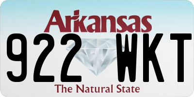 AR license plate 922WKT