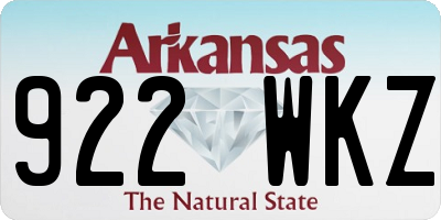 AR license plate 922WKZ