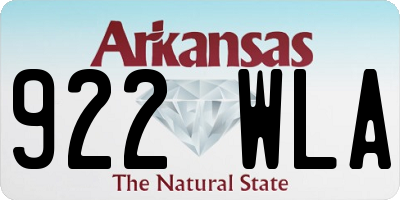 AR license plate 922WLA