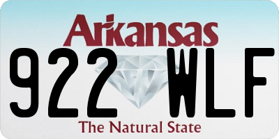 AR license plate 922WLF