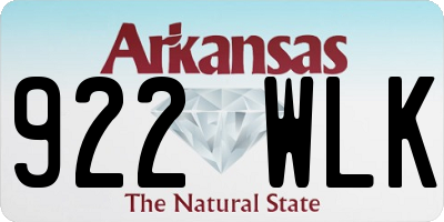 AR license plate 922WLK