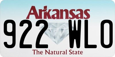 AR license plate 922WLO