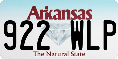 AR license plate 922WLP