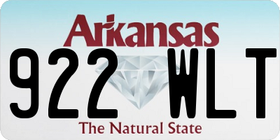 AR license plate 922WLT