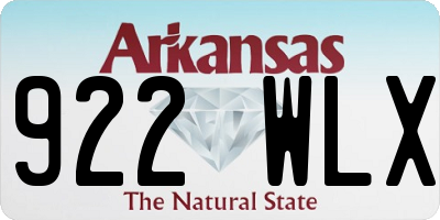 AR license plate 922WLX