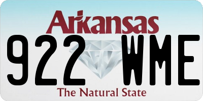 AR license plate 922WME