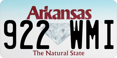 AR license plate 922WMI