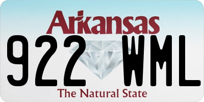 AR license plate 922WML