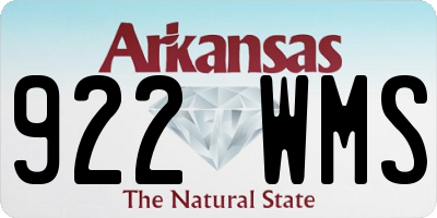 AR license plate 922WMS