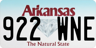 AR license plate 922WNE