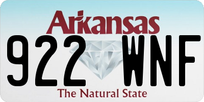 AR license plate 922WNF