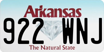 AR license plate 922WNJ