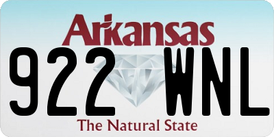 AR license plate 922WNL