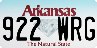 AR license plate 922WRG