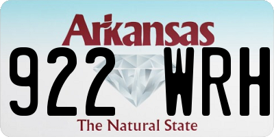 AR license plate 922WRH