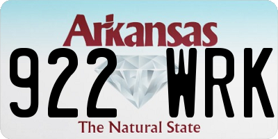 AR license plate 922WRK