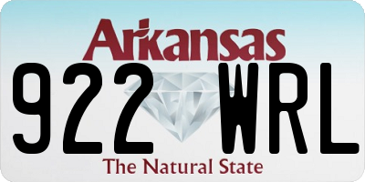 AR license plate 922WRL