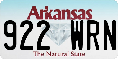 AR license plate 922WRN
