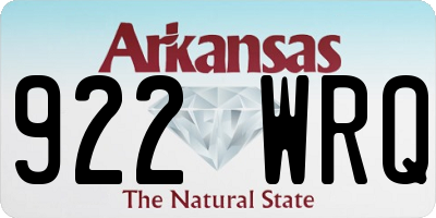 AR license plate 922WRQ