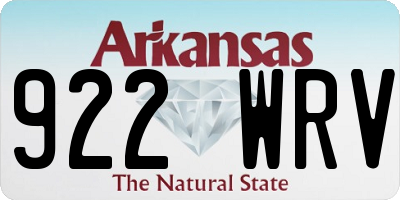 AR license plate 922WRV