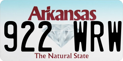 AR license plate 922WRW