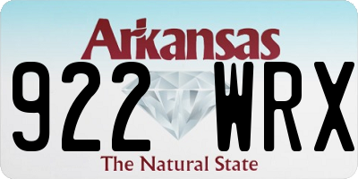 AR license plate 922WRX