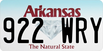 AR license plate 922WRY