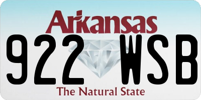 AR license plate 922WSB