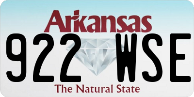 AR license plate 922WSE