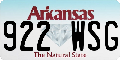 AR license plate 922WSG