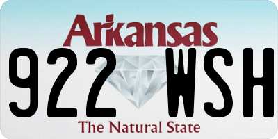 AR license plate 922WSH