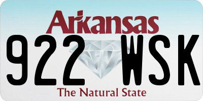 AR license plate 922WSK