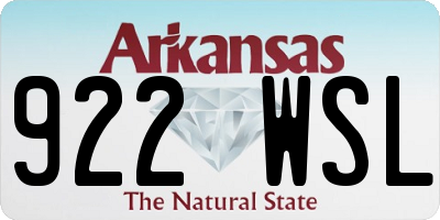 AR license plate 922WSL