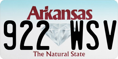 AR license plate 922WSV