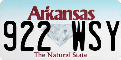 AR license plate 922WSY