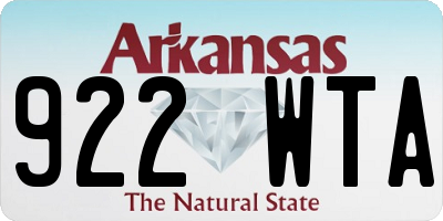 AR license plate 922WTA