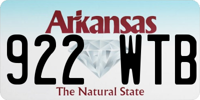 AR license plate 922WTB